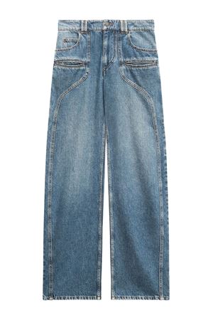 Jeans Betiane a gamba dritta in denim ISABEL MARANT | PA0484FAC1H01I30BU